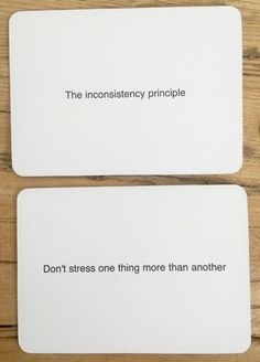 Oblique strategies cards for sale